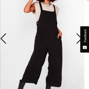 NastyGal Black Overall Jumpsuit